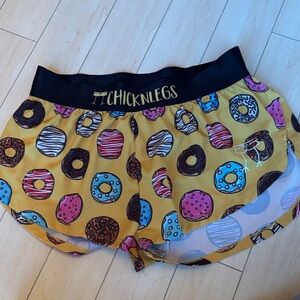 ChicknLegs Donut Print Running Shorts